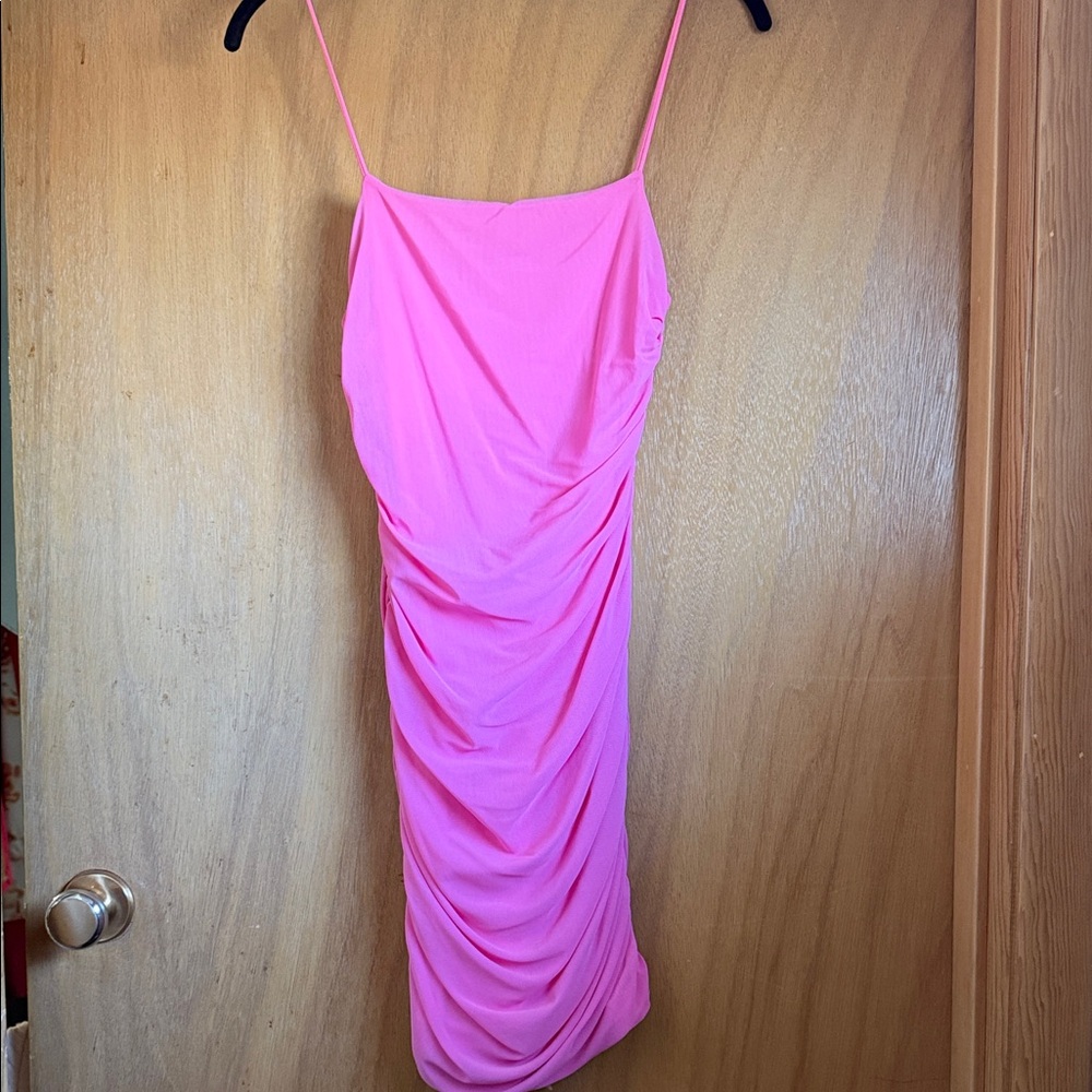 Hello Molly Vibrant Pink Mini Dress